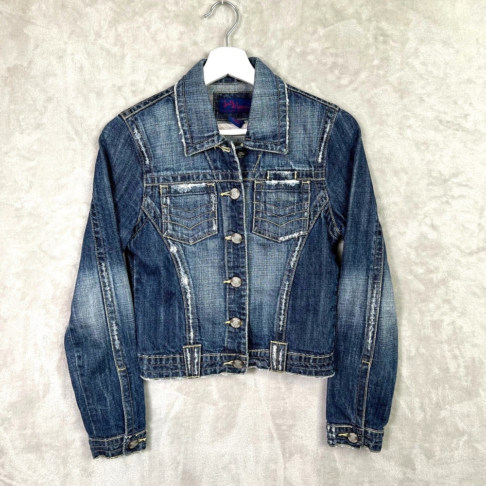 Salt & Pepper Women's Long Sleeve Denim Jacket Size Small Cotton Trucker